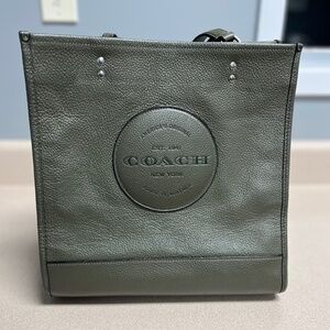 Coach Dempsey Olive Green Pebble Leather Tote Creed #02161-C3078 Shoulder Bag